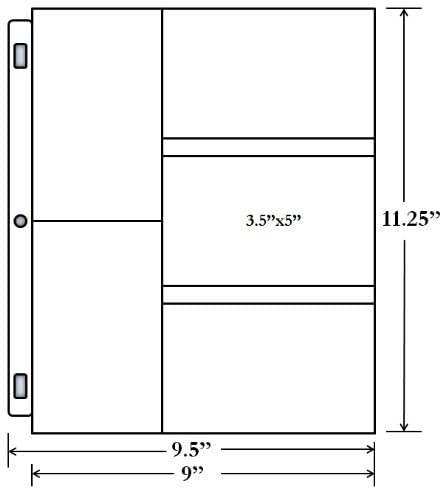 3-Hole Photo Pages for 3.5" x 5.25" Prints