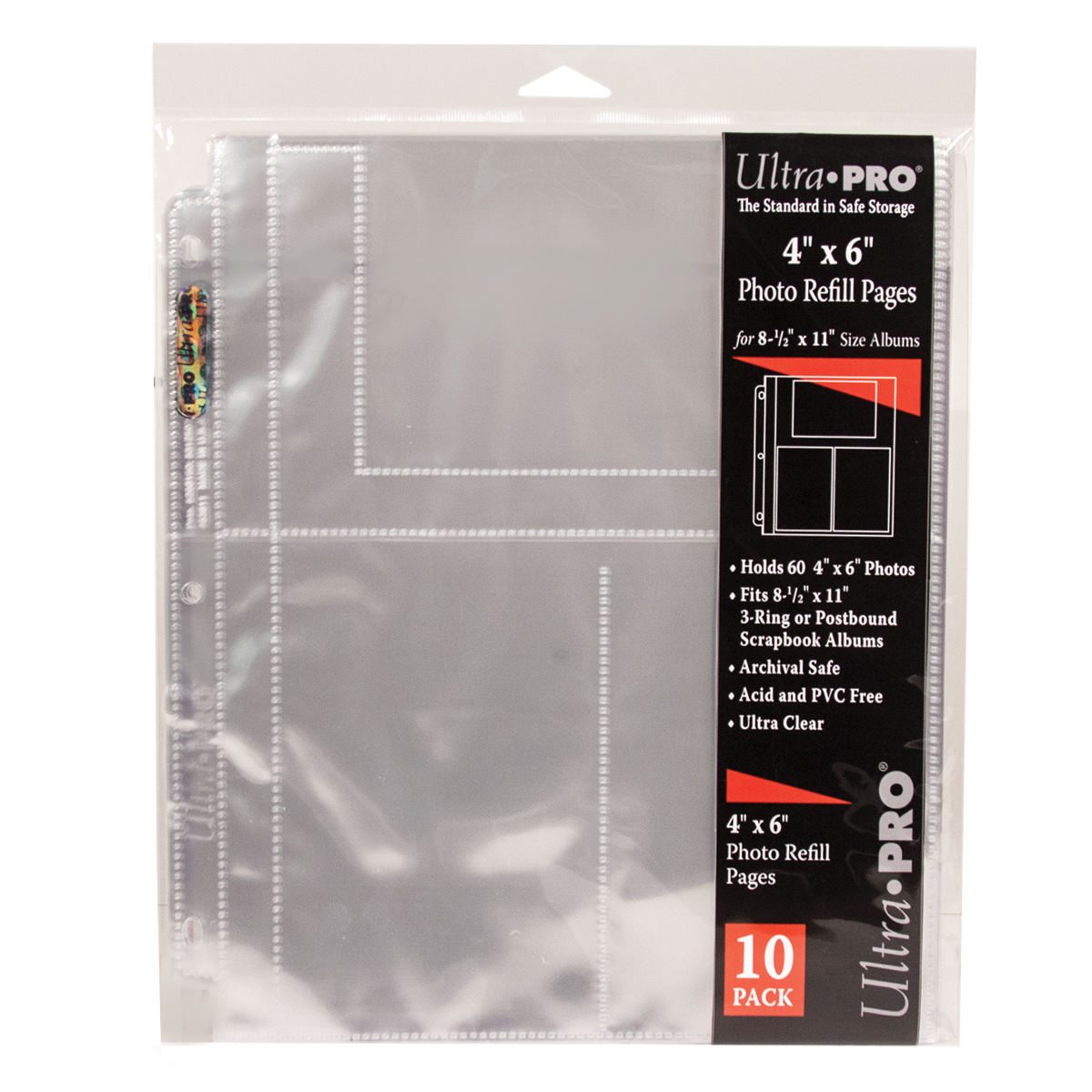 3-Hole Photo Pages for 4" x 6" Prints