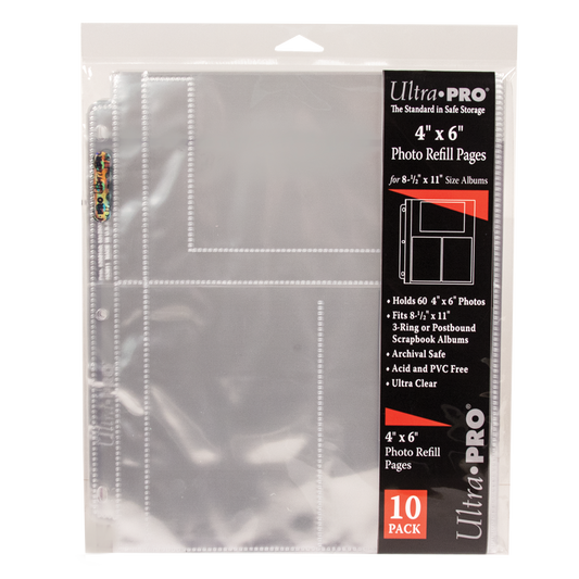 3-Hole Photo Pages for 4" x 6" Prints